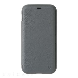 【iPhone12/12 Pro ケース】iFace Cardinaダイアリーケース (グレー)-4522327937389