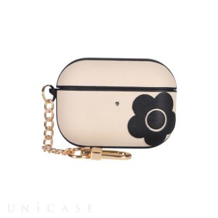 【AirPods Pro(第2/1世代) ケース】PU Leather Hybrid Case (IVORY/BLACK)-4570052747094