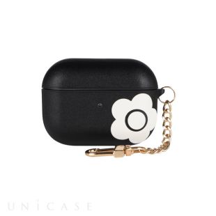 【AirPods Pro(第1世代) ケース】PU Leather Hybrid Case (BLACK/WHITE)-4570052793114