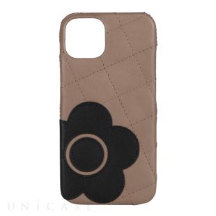 【iPhone14/13 ケース】DAISY PACH PU QUILT Leather Back Case (TAUPE/BLACK)-4570052793077