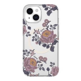 【iPhone15/14/13 ケース】Protective Case for MagSafe (Moody Floral/Purple/Glitter/Clear)-4573565909690