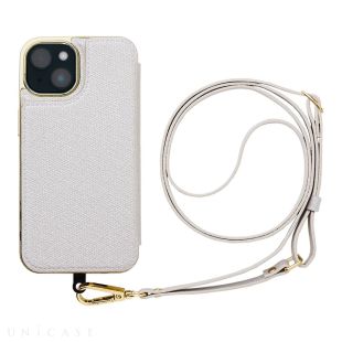 【iPhone14/13 ケース】Cross Body Case Duo (white silver)-4573558550885