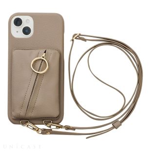 【iPhone14 Plus ケース】Clutch Ring Case (beige)-4573558550830