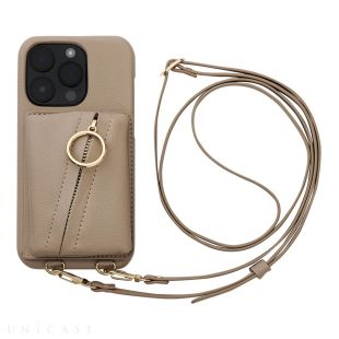 【iPhone14 Pro ケース】Clutch Ring Case (beige)-4573558550809