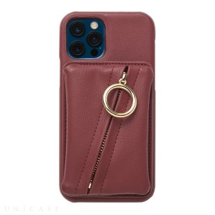 【iPhone12/12 Pro ケース】Clutch Ring Case for iPhone12/12 Pro (maroon)-4573558550137