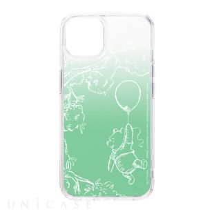 【iPhone15/14/13 ケース】グラデーションハイブリッドケース (くまのプーさん)-4573540885971