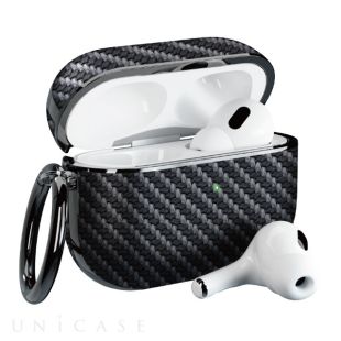 【AirPods Pro(第2/1世代) ケース】PUレザーケース (カーボン調ブラック)-4573540881065