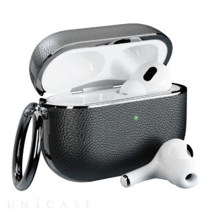 【AirPods Pro(第2/1世代) ケース】PUレザーケース (ブラック)-4573540881041