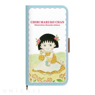【iPhone12/12 Pro ケース】ちびまる子ちゃん PUレザーフリップカバー (お花畑)-4562358068829