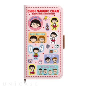 【iPhone12/12 Pro ケース】ちびまる子ちゃん PUレザーフリップカバー (まる子 カラフル)-4562358068812