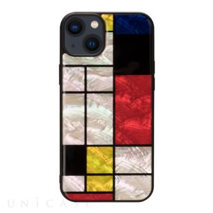 【iPhone14 Plus ケース】天然貝ケース (Mondrian)-4570047576043