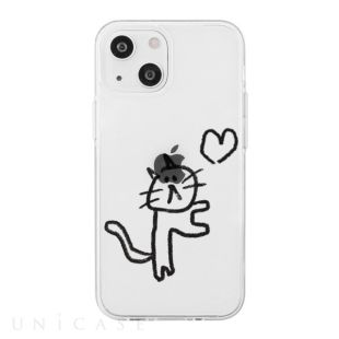 【iPhone14 Plus ケース】ソフトクリアケース (ネコハート)-4570047575572