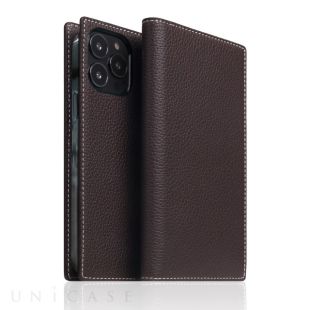【iPhone13 Pro Max ケース】Full Grain Leather Case (ブラウンクリーム)-4570047561407