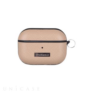 【AirPods Pro(第1世代) ケース】“スクエアプレート” PU Leather Case (TAUPE)-4570052778777