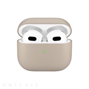 【アウトレット】【AirPods(第3世代) ケース】抗菌シリコンケース (ベージュ)-2500000018350