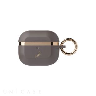 【AirPods(第3世代) ケース】マットカラー耐衝撃ケース (スモーキーブラウン)-4522327949443