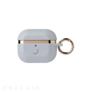 【AirPods(第3世代) ケース】マットカラー耐衝撃ケース (パウダーブルー)-4522327949429