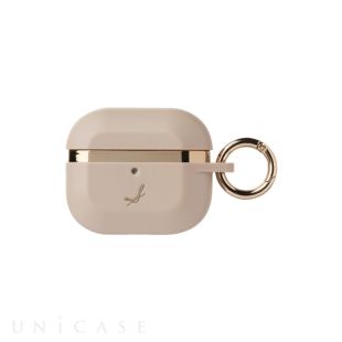 【AirPods(第3世代) ケース】マットカラー耐衝撃ケース (グレージュ)-4522327949412