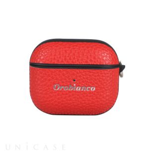 【AirPods(第3世代) ケース】“シュリンク” PU Leather Case (RED)-4570052779699