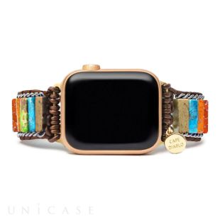 【Apple Watch バンド 49/45/44/42/41/40/38mm】アップルウォッチバント Lサイズ (チャクラ エナジー) for Apple Watch Ultra2/1/SE(第2/1世代)/Series9/8/7/6/5/4/3/2/1-4570047591213