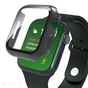 【Apple Watch ケース 40mm】ゴリラガラス 高透明 ガラス一体型PCケース (ブラック) for Apple Watch SE(第2/1世代)/Series6/5/4-4582269548111