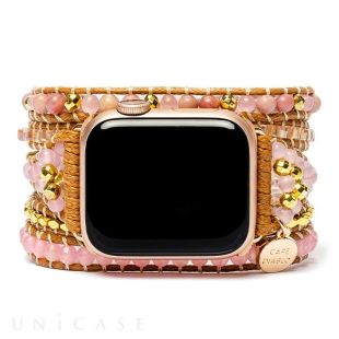 【Apple Watch バンド 49/45/44/42/41/40/38mm】アップルウォッチバント Mサイズ (ゴールデンローズクオーツ) for Apple Watch Ultra2/SE(第2/1世代)/Series9/8/7/6/5/4/3/2/1-4570047574728
