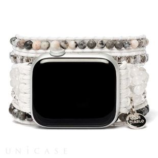 【Apple Watch バンド 49/45/44/42/41/40/38mm】アップルウォッチバント Sサイズ (ホワイトラブラドライト) for Apple Watch Ultra2/SE(第2/1世代)/Series9/8/7/6/5/4/3/2/1-4570047574711