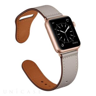 【Apple Watch バンド 49/45/44/42mm】ピンバックル レザー (アイボリー) for Apple Watch Ultra2/1/SE(第2/1世代)/Series9/8/7/6/5/4/3/2/1-4573119940483