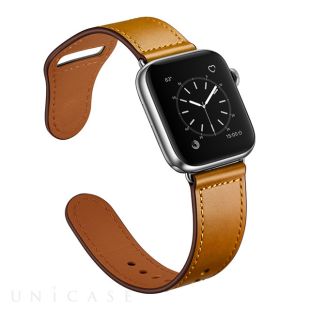 【Apple Watch バンド 49/45/44/42mm】ピンバックル レザー (キャメルブラウン) for Apple Watch Ultra2/1/SE(第2/1世代)/Series9/8/7/6/5/4/3/2/1-4573119940476