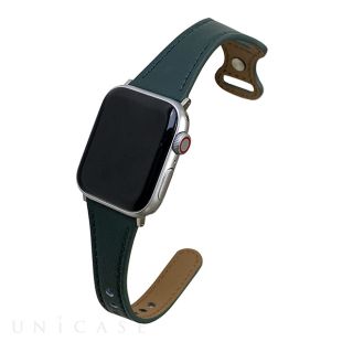 【Apple Watch バンド 41/40/38mm】ピンバックルスリムウェーブ (グリーン) for Apple Watch SE(第2/1世代)/Series9/8/7/6/5/4/3/2/1-4580046893522
