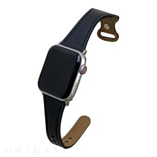 【Apple Watch バンド 41/40/38mm】ピンバックルスリムウェーブ (ブラック) for Apple Watch SE(第2/1世代)/Series9/8/7/6/5/4/3/2/1-4580046893508