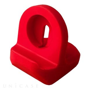 スモールシリコンスタンド for Apple Watch (レッド)-4573119950642