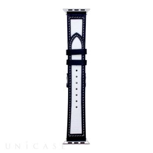 【Apple Watch バンド 41/40/38mm】キャンパスキ地 ステッチベルト (ブラック) for Apple Watch SE(第2/1世代)/Series9/8/7/6/5/4/3/2/1-4582545666133