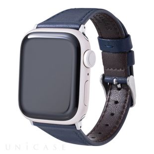 【Apple Watch バンド 49/45/44/42mm】”Originate” Genuine Leather Watchband (Navy) for Apple Watch Ultra2/SE(第2/1世代)/Series9/8/7/6/5/4/3/2/1-4570046387848