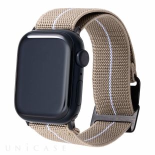 【Apple Watch バンド 41/40/38mm】”MARINE NATIONALE” STRAP (Tan/White) for Apple Watch SE(第2/1世代)/Series9/8/7/6/5/4/3/2/1-4570046387824
