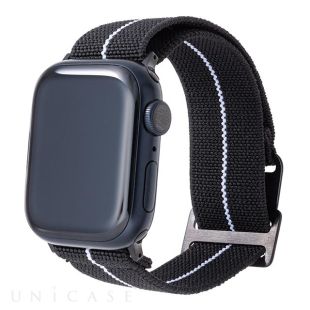 【Apple Watch バンド 41/40/38mm】”MARINE NATIONALE” STRAP (Black/White) for Apple Watch SE(第2/1世代)/Series9/8/7/6/5/4/3/2/1-4570046387800