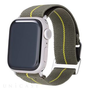 【Apple Watch バンド 49/45/44/42mm】”MARINE NATIONALE” STRAP (Khaki/Yellow) for Apple Watch Ultra2/SE(第2/1世代)/Series9/8/7/6/5/4/3/2/1-4570046387794