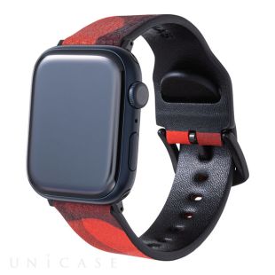 【Apple Watch バンド 41/40/38mm】”CAMO” Italian Genuine Leather Watchband (Orange) for Apple Watch SE(第2/1世代)/Series9/8/7/6/5/4/3/2/1-4570046387022