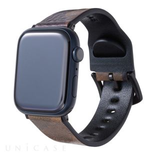 【Apple Watch バンド 41/40/38mm】”CAMO” Italian Genuine Leather Watchband (Green) for Apple Watch SE(第2/1世代)/Series9/8/7/6/5/4/3/2/1-4570046387015