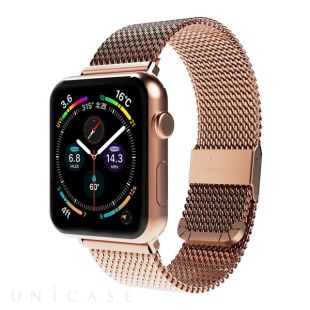 【Apple Watch バンド 45/44/42mm】CLIP MESH BAND (ローズゴールド) for Apple Watch SE(第2/1世代)/Series9/8/7/6/5/4/3/2/1-8809778520428