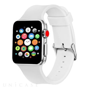 【Apple Watch バンド 41/40/38mm】シリコンバンド (ミルキーホワイト) for Apple Watch SE(第2/1世代)/Series9/8/7/6/5/4/3/2/1-4516023782619