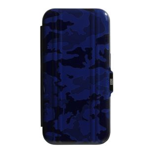 【iPhone15/14/13 ケース】ZERO HALLIBURTON Hybrid Shockproof Flip Case (Navy Camo)-4573558551448