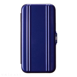 【iPhone14 Plus ケース】ZERO HALLIBURTON Hybrid Shockproof Flip Case (Blue)-4573558550564