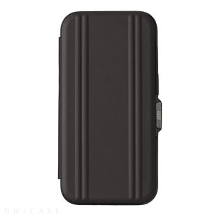 【iPhone14 Pro ケース】ZERO HALLIBURTON Hybrid Shockproof Flip Case (Black)-4573558550526