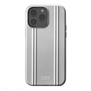 【iPhone14 Pro Max ケース】ZERO HALLIBURTON Hybrid Shockproof Case (Silver)-4573558550489