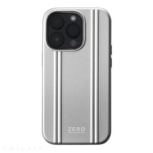 【iPhone14 Pro ケース】ZERO HALLIBURTON Hybrid Shockproof Case (Silver)-4573558550441