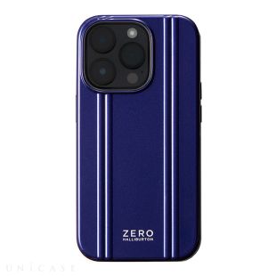 【iPhone14 Pro ケース】ZERO HALLIBURTON Hybrid Shockproof Case (Blue)-4573558550434