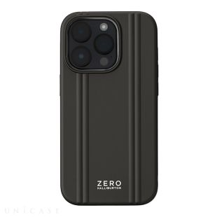 【iPhone14 Pro ケース】ZERO HALLIBURTON Hybrid Shockproof Case (Black)-4573558550427