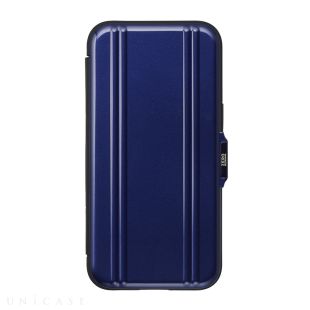 【iPhone13 Pro ケース】ZERO HALLIBURTON Hybrid Shockproof Flip Case for iPhone13 Pro (Blue)-4573558550021