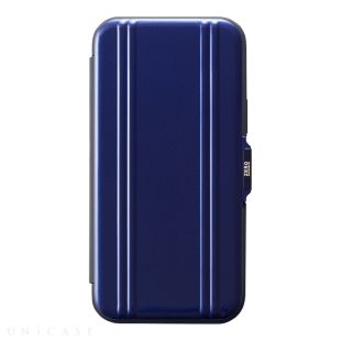 【iPhone12/12 Pro ケース】ZERO HALLIBURTON Hybrid Shockproof Flip Case for iPhone12/12 Pro (Blue)-4589455007322